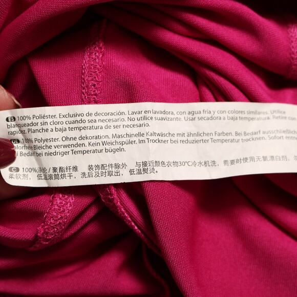 Bally Total Fitness Dark Berry Pink Performance Active Short Sleeve Tee Size L - Picture 6 of 8